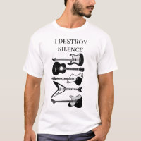 Je détruit Silence Guitare Guitariste Hommes Femme