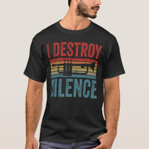 T-shirt Je détruit Silence Trumpeter Idée cadeau Trumpet