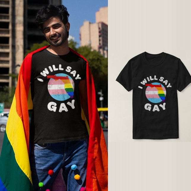 T-shirt Je dirai Gay Florida LGBTQIA Rainbow LGBT Pride (Créateur téléchargé)
