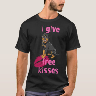 T-shirt Je donne des baisers Rottweiler gratuits