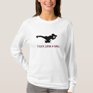 T-shirt Je donne un coup de pied comme une fille