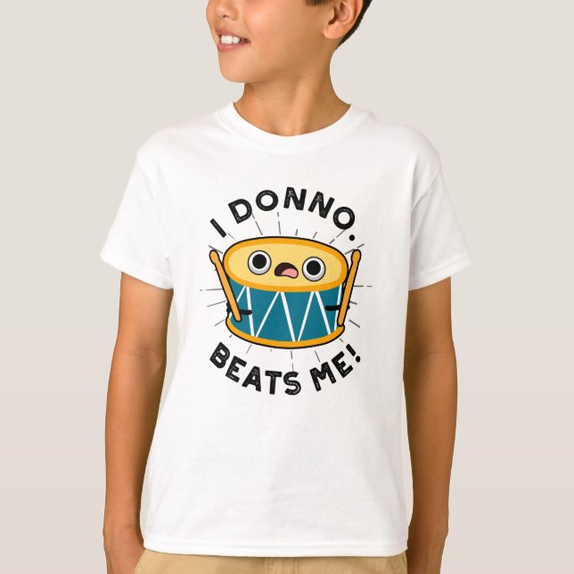 T-shirt Je Donno Me Bat Funky Drum Pun (Devant)