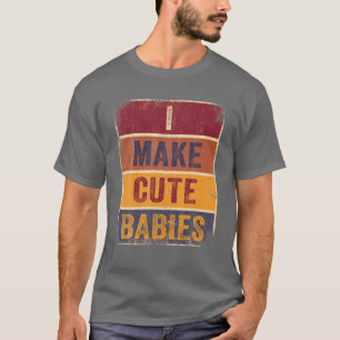 T-shirt Je Fabrique De Bébés Mignons Tee Vintage Drôle Mam