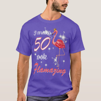 T-shirt Je fais 50 Look Flamazing 1969 50e anniversaire Fl