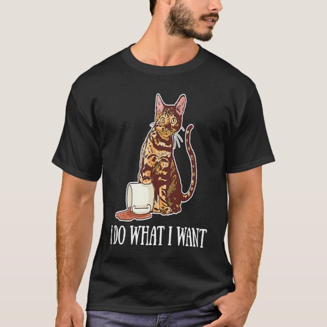 T-shirt Je Fais Ce Que Je Veux Chat 1 (Devant)