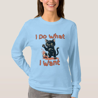 T-shirt Je fais ce que je veux Chat chapeau – Drôle de cha