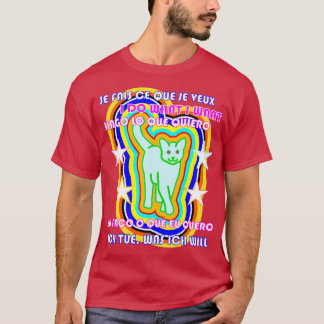 T-shirt Je Fais Ce Que Je Veux Dire Smart Clever Cat Cinq
