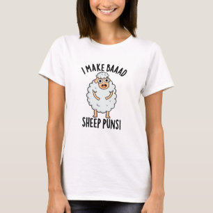 T-shirt Je Fais De Mauvais Puns De Moutons Drôle Animal Pu