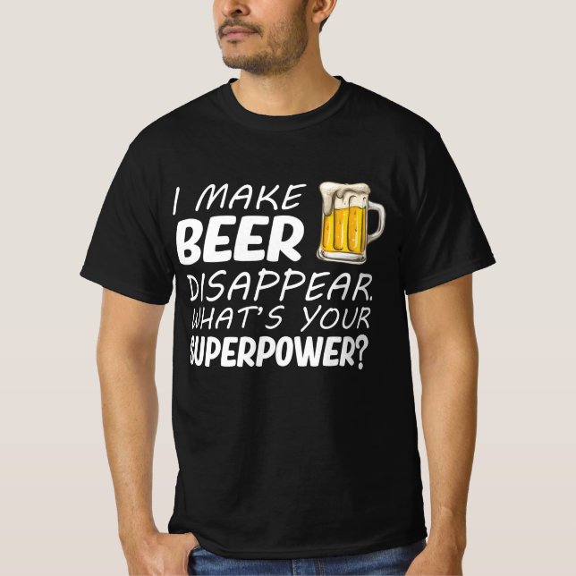 T-shirt Je fais disparaître la bière (Devant)