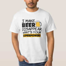 Je fais disparaître la bière drôle chemise super-p