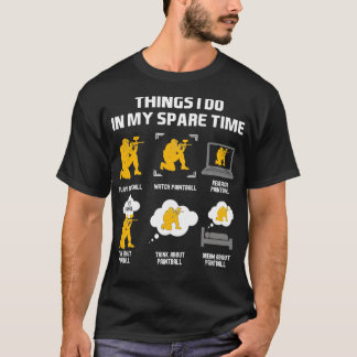 T-shirt Je Fais Du Paintball Dans Mon Temps Libre
