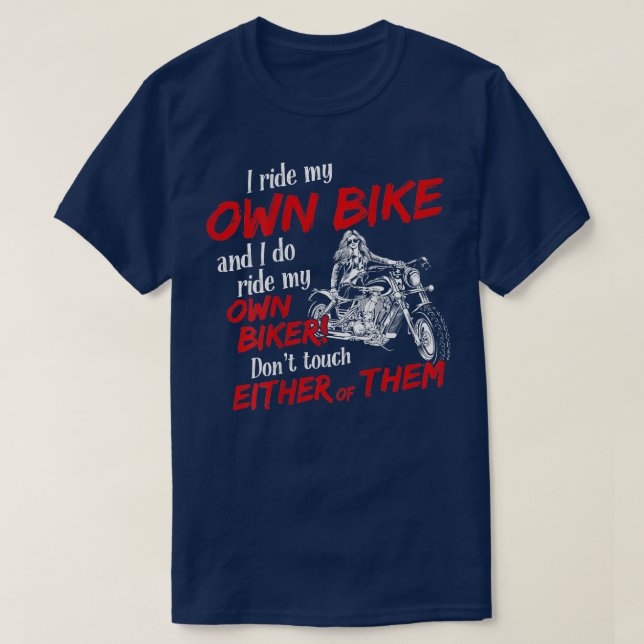 T-shirt Je fais du vélo et je fais du vélo pour (Design devant)