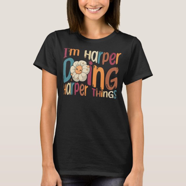 T-shirt Je fais Harper Things Super Retro Harpe (Devant)
