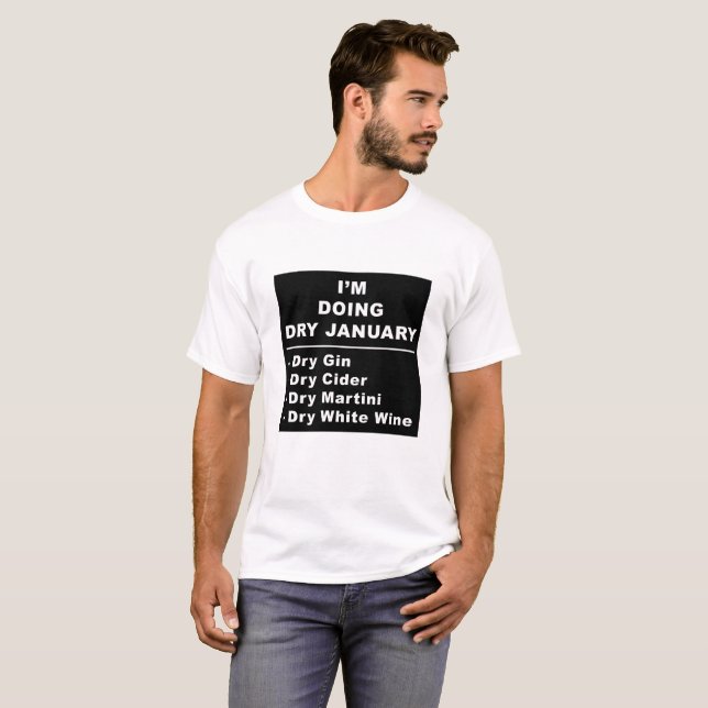 T-shirt Je fais janvier sec (Devant entier)