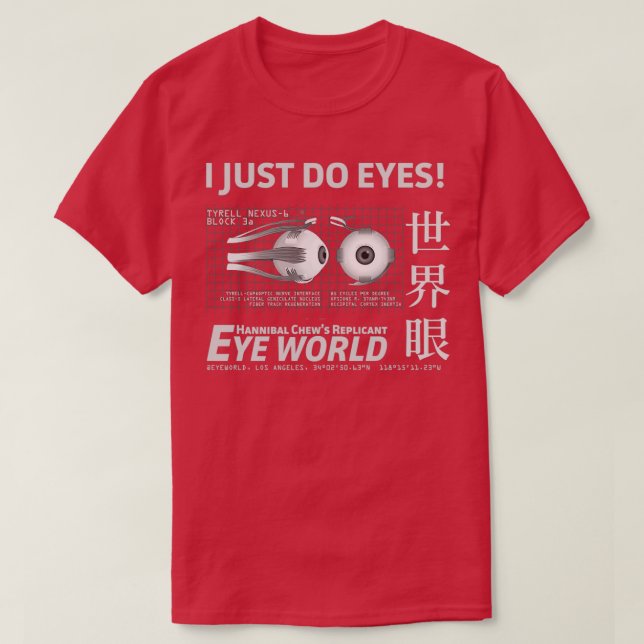 T-shirt Je Fais Juste Des Yeux BampW (Design devant)