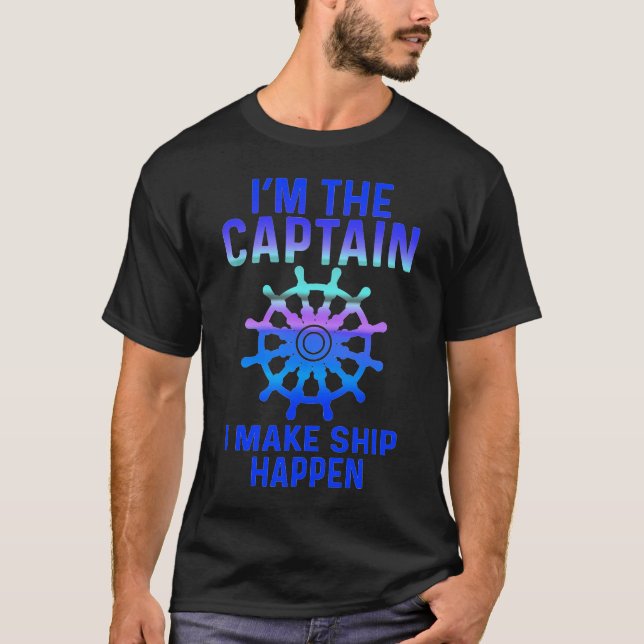 T-shirt Je fais le bateau Happen Capitaine (Devant)