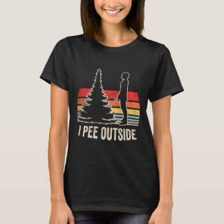 T-shirt Je fais pipi à l'extérieur drôle camping randonnée