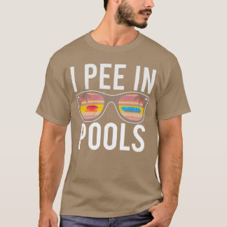 T-shirt Je fais pipi dans la famille des piscines