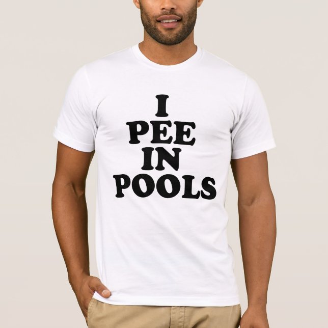 T-shirt Je fais pipi dans les piscines (Devant)