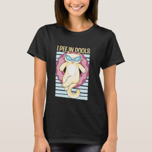 T-shirt Je Fais Pipi Dans Les Piscines Chat Drôle Humour D