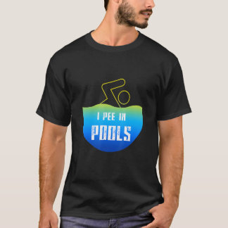 T-shirt Je fais pipi dans les piscines nage natation nageu