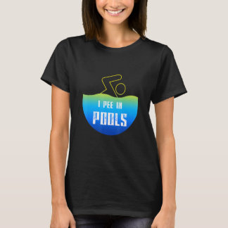 T-shirt Je fais pipi dans les piscines natation nageur été