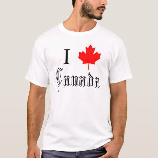 T-shirt "Je (feuille d'érable) le Canada "