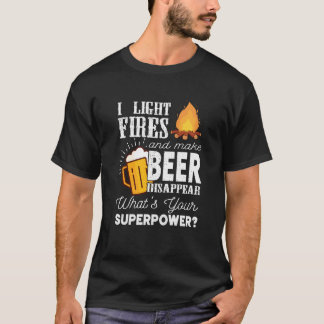 T-shirt Je Feux Léger Et Faire Bière Disparaître Camping M