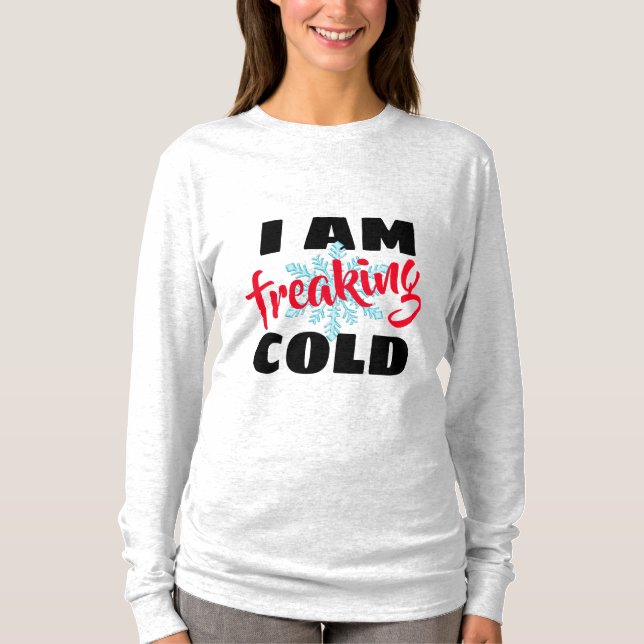 T-shirt je flippe froid drôle femme sweatshirt de mode (Devant)