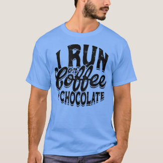 T-shirt Je fonctionne au café & au chocolat  Noël d'hiver 
