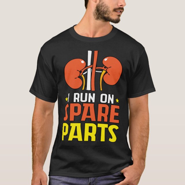 T-shirt Je Fonctionne Sur Les Pièces De Rechange Destinata (Devant)