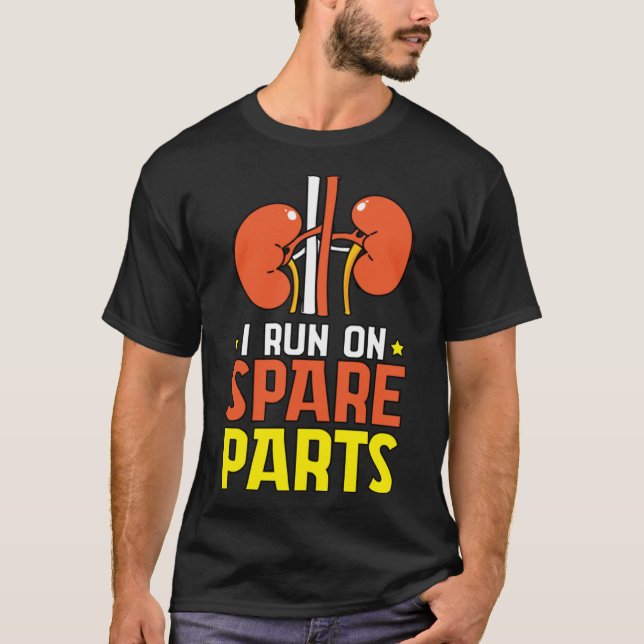 T-shirt Je Fonctionne Sur Les Pièces De Rechange Destinata (Devant)