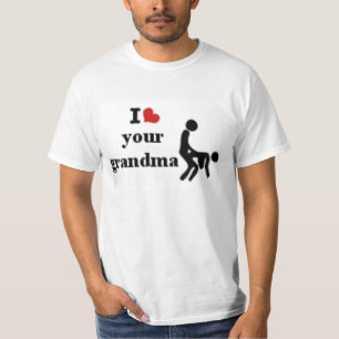 T-shirt je frappe votre grand-maman