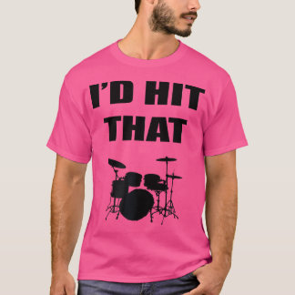 T-shirt Je Frapperais Ce Drummer Musicien De Tambours