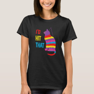 T-shirt Je Frapperais Cette Pinata De Chat Cinco De Mayo