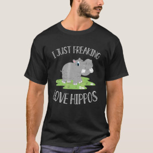 T-shirt Je Freaking Aimer Hippopotame Hippopotam Hippopota