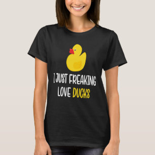T-shirt Je Freaking Love Canards En Caoutchouc Hommes Femm