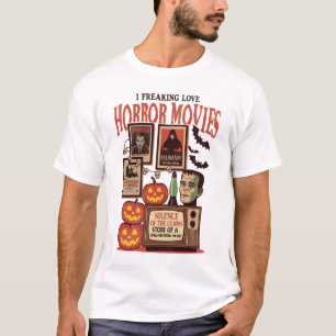T-shirt Je Freaking Love Horror Movies