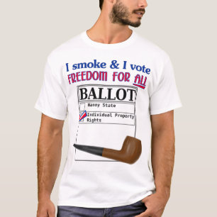 T-shirt Je fume et je vote - différents droits de