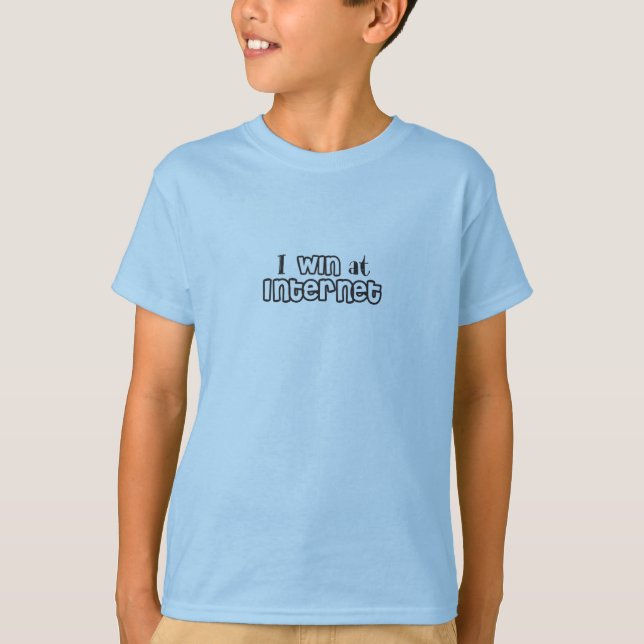 T-shirt Je gagne sur Internet (Devant)