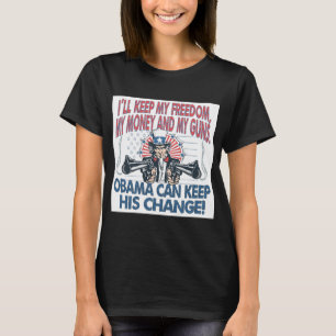 T-shirt Je garderai mes armes à feu, argent de liberté