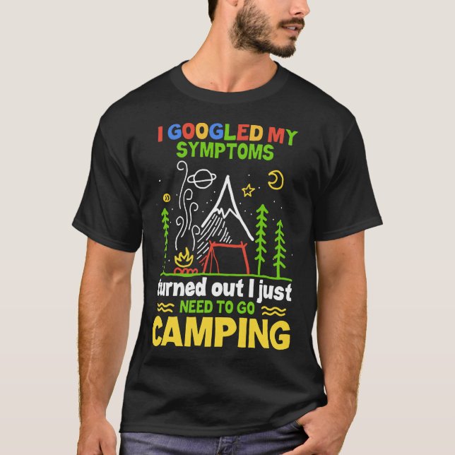 T-shirt Je googled mes symptômes me suis avéré me dois (Devant)