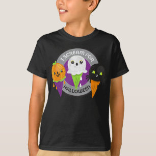 T-shirt Je hurle pour le Citrouille d'Halloween Spider Gho
