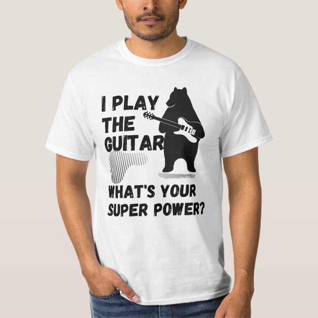 T-shirt Je joue à la guitare (Devant)