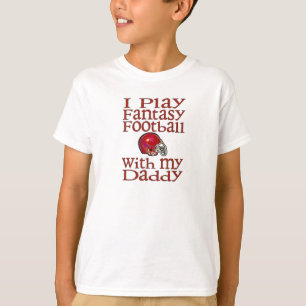 T-shirt Je joue au football d'imaginaire avec le papa