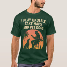 Je joue du ukulele, je caresse les chiens et je fa
