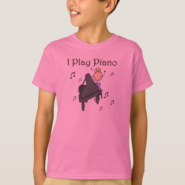 T-shirt Je joue la chemise de piano (Devant)