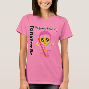 T-shirt Je jouerais plutôt à l'hockey