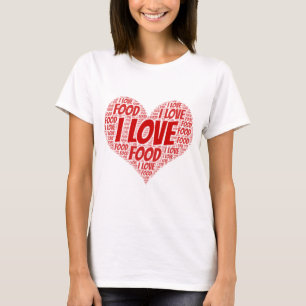 T-SHIRT JE ❤️ LA NOURRITURE J'AIME LA NOURRITURE J'AIME LA