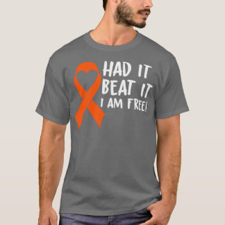 T-shirt Je L'Ai Battu Je Suis Libre Leucémie Sensibilisati